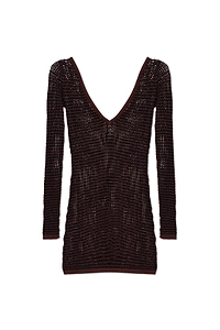Bond-Eye Rowan Open-Knit Beachwear Dress