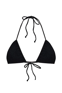 Bond-Eye Textured Triangle Bikini Top