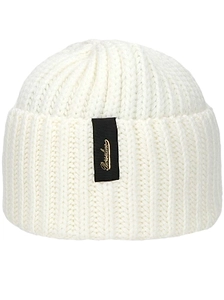 Borsalino Logo Patch Ribbed Knitted Beanie