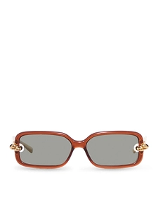Bottega Veneta Eyewear Knot Rectangular Frame Sunglasses