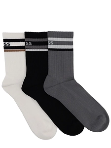 Boss Hugo Boss 3 Packs Logo Intarsia Socks