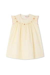 Bonpoint Amantine Smocked And Hand-Embroidered Dress