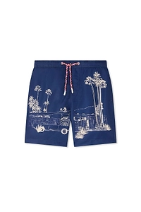 Bonpoint Ariel Palm Spring Printed Swim Shorts