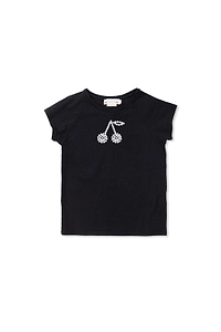Bonpoint Asmae Cherry-Embroidered Crewneck T-Shirt