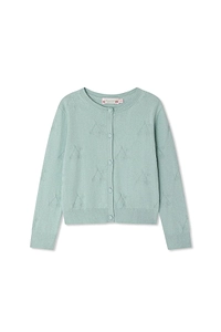Bonpoint Button-Up Crewneck Cardigan