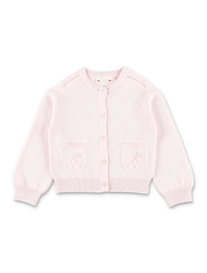 Bonpoint Cherry-Motif Knitted Cardigan