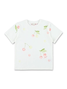 Bonpoint Cherry-Print Crewneck T-Shirt
