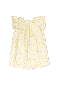 Bonpoint Cherry-Print Ruffled Mini Dress