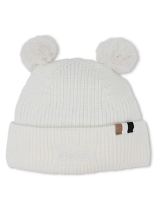Hugo Boss Kids Pom-Pom Knit Hat Set