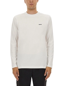 Boss Hugo Boss Contrast-Logo Stretch Long-Sleeved T-Shirt