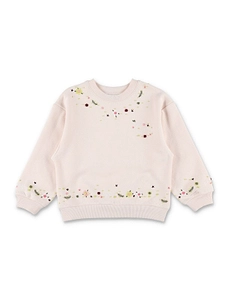 Bonpoint Dolores Floral Embroidered Sweatshirt