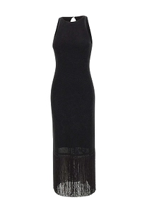 Boss Hugo Boss Crewneck Fringed Dress