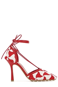 Bottega Veneta Hand-Crocheted Wavy Triangle Stretch Sandals