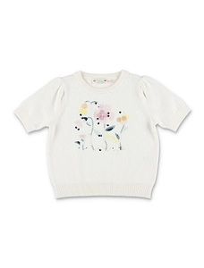 Bonpoint Elvira Jacquard Short-Sleeved Jumper