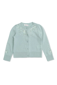 Bonpoint Embellished Crewneck Cardigan
