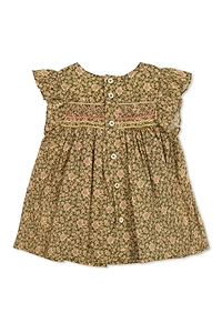 Bonpoint Floral Motif Pleated Top