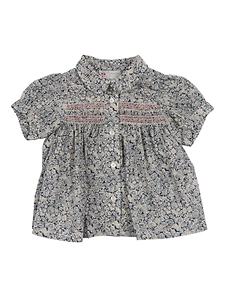 Bonpoint Floral-Printed Short-Sleeved Top