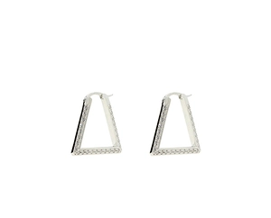 Bottega Veneta Logo Engraved Triangle Earrings