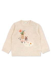 Bonpoint	Intarsia-Knit Crewneck Jumper