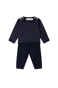 Bonpoint Joe Striped Square Neck Set