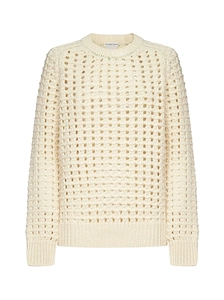 Bottega Veneta Open-Knitted Crewneck Jumper