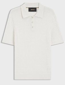 Boss Hugo Boss Textured Polo Knitted Top