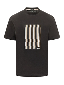 Boss Hugo Boss Stripe Detailed Crewneck T-Shirt