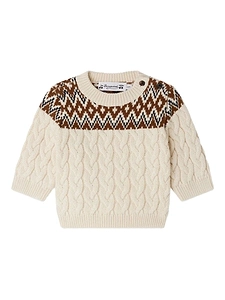 Bonpoint Joshua Fair Isle Cable Sweater