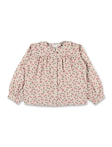 Bonpoint Josseline Peter Pan Collar Cherry Print Blouse