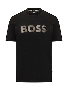 Boss Hugo Boss Striped Logo Crewneck T-Shirt