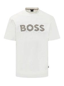 Boss Hugo Boss Striped Logo Crewneck T-Shirt