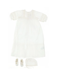 Bonpoint Lace-Detailed Christening Dress