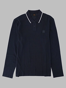 Boss Hugo Boss Tipped Long-Sleeve Polo Shirt