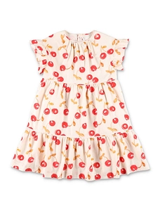 Bonpoint	Leontine Cherry Printed Ruffled Dress