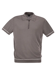 Boss Hugo Boss Zip Detailed Contrast-Trim Polo Shirt