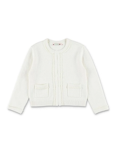 Bonpoint Long-Sleeved Crewneck Cardigan
