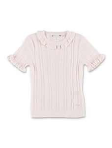 Bonpoint Lucie Ruffled Short-Sleeved Jumper