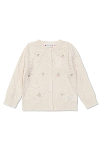 Bonpoint Lysandra Cherry Embroidered Cardigan