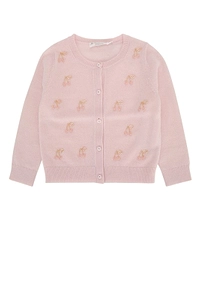 Bonpoint Marisha Embellished Crewneck Cardigan