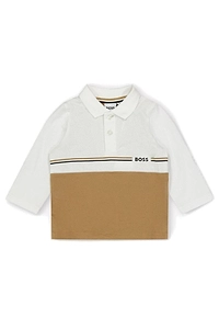 Boss Kids Color-Block Stripe Detailed Polo Shirt