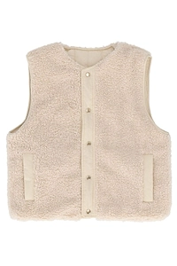 Bonpoint Maya Reversible Sleeveless Faux Fur Jacket