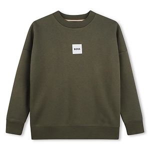 Boss Kids Logo Patch Crewneck Sweatshirt
