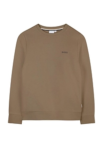 Boss Kids Logo-Embroidered Long-Sleeved Crewneck Sweatshirt