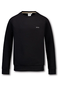 Boss Kids Logo-Embroidered Long-Sleeved Crewneck Sweatshirt