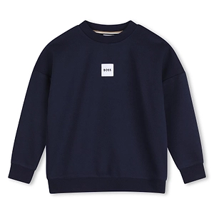 Boss Kids Logo Patch Crewneck Sweatshirt