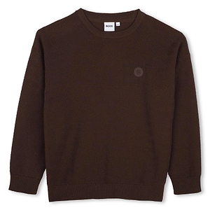Boss Kids Logo Patch Crewneck Sweatshirt