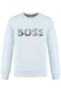 Boss Kids Logo Printed Crewneck Sweatshirt