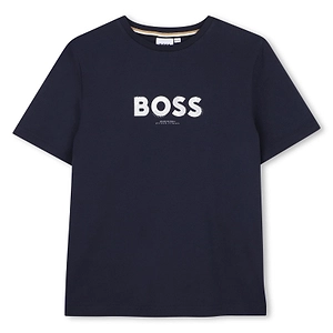 Boss Kids Logo Printed Crewneck T-Shirt
