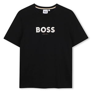 Boss Kids Logo Printed Crewneck T-Shirt