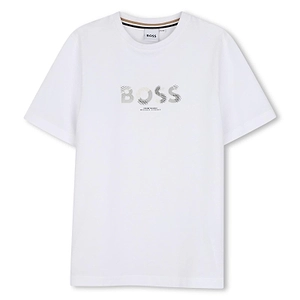 Boss Kids Logo Printed Crewneck T-Shirt